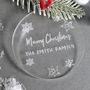 Personalised Family Christmas Bauble Decoration, thumbnail 1 of 1