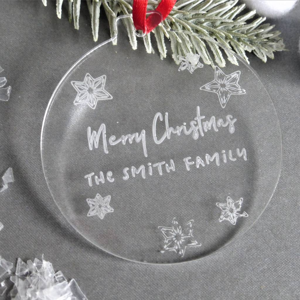 Personalised Family Christmas Bauble Decoration