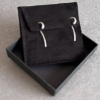 Sculptural Curve Drop Earrings In Sterling Silver, 6 of 10