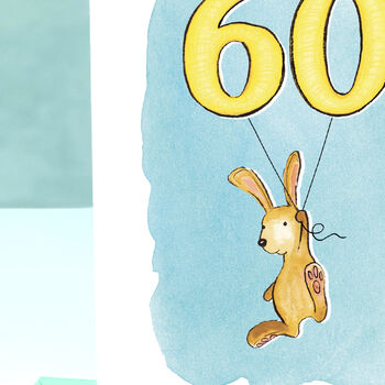 Rabbit 60th Birthday Card, 6 of 6