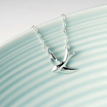 Swallow Necklace Sterling Silver, 2 of 10