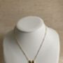 18k Gold Plated M Initial Pendant Necklace, thumbnail 2 of 3