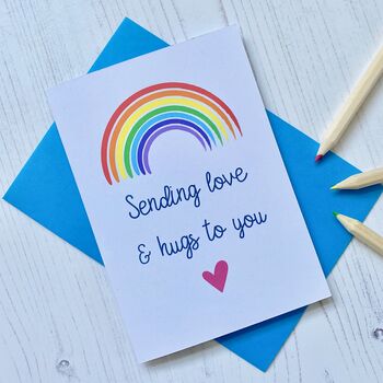 Sending Love And Hugs Rainbow Card, 2 of 2