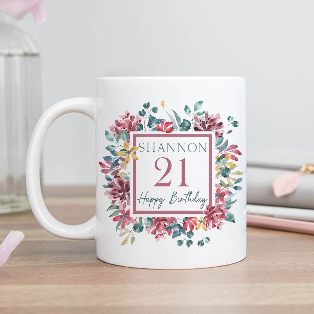 Personalised 21st Birthday Mug By DoodlecardsBoutique