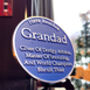 Polished Metal Heritage Gift Blue Plaque For Grandad, thumbnail 3 of 4
