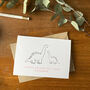 Dinosaur Happy Valentine's Day Mummy Card, thumbnail 3 of 4