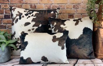Cowhide Pattern Velvet Cushions, 9 of 12