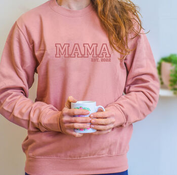 Personalised Mama Est. Sweatshirt College Sweater, 2 of 7