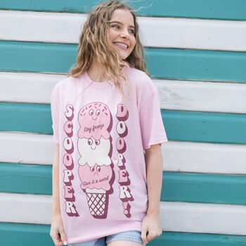Scooper Dooper Women's Ice Cream Graphic T Shirt, 4 of 4