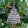 Stacked Name Christmas Tree Decoration, thumbnail 2 of 2