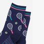 Tennis Bamboo Socks Women's Navy Blue, thumbnail 2 of 4