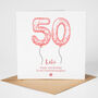 Personalised 50th Birthday Card Her, thumbnail 2 of 5