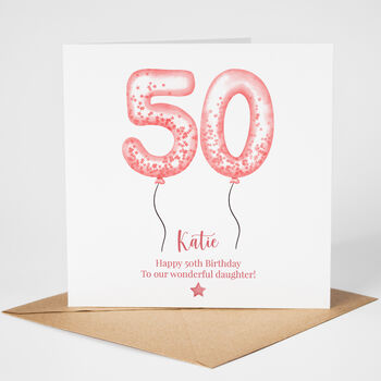 Personalised 50th Birthday Card Her, 2 of 5