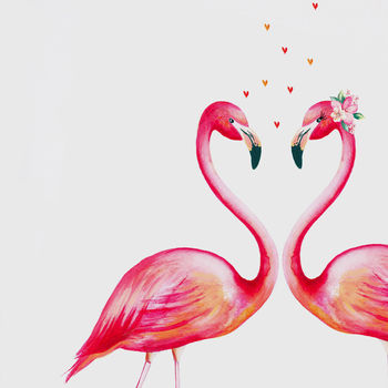 Personalised Anniversary Flamingo Print, 2 of 6