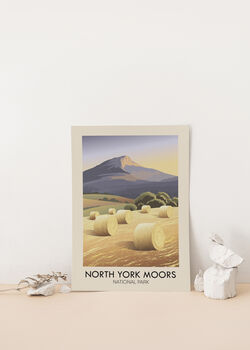 North York Moors National Park Travel Poster Art Print, 2 of 8