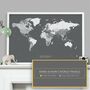 Personalised Pinboard World Map, thumbnail 5 of 12