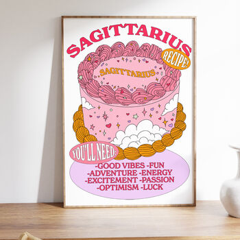 Sagittarius Cake Print, 3 of 5