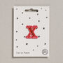 Letter X Alphabet Iron On Patch, thumbnail 1 of 4