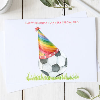 Personalised Dad Football Birthday Card, 2 of 2