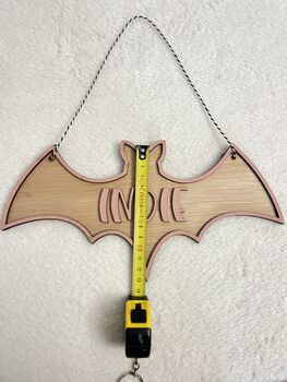 Halloween Name Sign Kids Halloween Decoration Personalised Hanging Bat With Name, 6 of 10