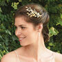 Bronze Enameled Botanical Bridal Hair Clip, thumbnail 3 of 8