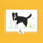 Collin The Collie Illustrated Blank Greeting Card, thumbnail 4 of 10