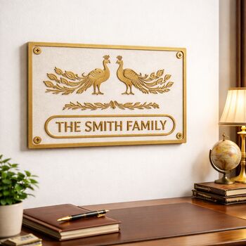 Personalised Peacock Design Address Plaque, 5 of 7