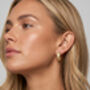 Gold Vintage Style Hydrangea Hoop Earrings, thumbnail 6 of 7