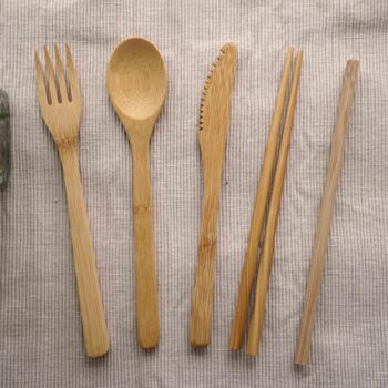 Northcore Bamboo Cutlery Set, 2 of 5