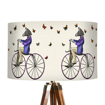 Zebra On Bicycle Lamp Shade, 4 of 4
