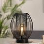 Double Metal Mesh Cage Table Lamp Battery Powered, thumbnail 2 of 6