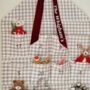 Personalised Beige Gingham Advent Calendar Velvet Bow, thumbnail 12 of 12
