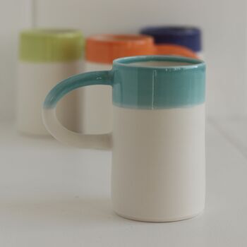 Handmade Colourful Porcelain Dipped Cup, 3 of 12