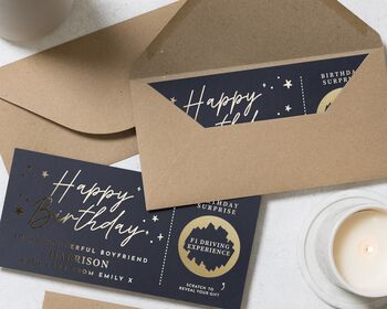 Birthday Scratch Voucher Experience Gift Ticket, 6 of 9