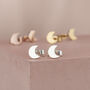 Crescent Moon Stud Earrings, thumbnail 1 of 11