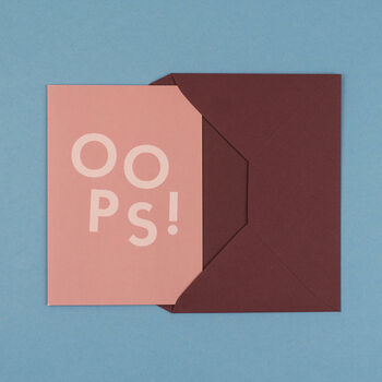 'Oops!' Funny Sorry And Get Well Card, 4 of 4