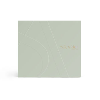 Silk Addict 100% Mulberry Silk Olive Green Gift Set, 7 of 7