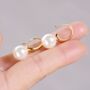 Womens Freshwater Pearl Drop Earrings, thumbnail 1 of 9