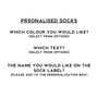 Personalised Sock Gift Choice Of Seven Colours, thumbnail 10 of 10