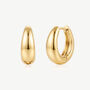 Thick Huggie Hoop Earrings In 18k Gold, thumbnail 1 of 4