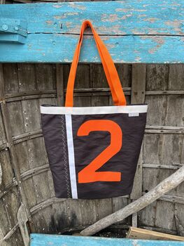 Genoa Upcycled Sailcloth Tote Bag, 7 of 8