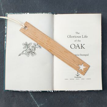 Personalised Gift Oak Bookmark 'You're A Star', 2 of 4