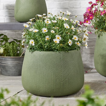 Kalo Green Striped Planter, 4 of 7
