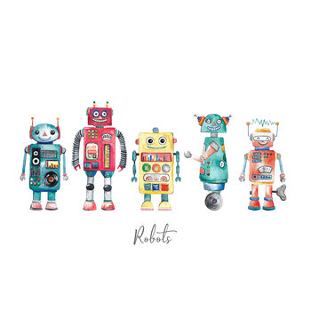 Personalised Robot Giclee Print, 2 of 6
