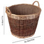 Unpeeled Log Basket With Lining, thumbnail 3 of 10
