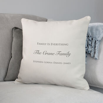 Personalised 'Family Is Everything' Cushion, 3 of 4