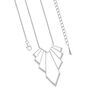 925 Sterling Silver Chrysler Art Deco Pendant Necklace, thumbnail 1 of 9