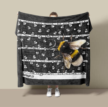 Bee Fleece Blanket, Bee Nice Throw, 3 of 7