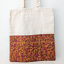 Colourful Half Sari Cotton Tote Bags, Fair Trade Shopping Bag Handmade In India, thumbnail 3 of 12