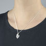 Personalised Angel Wing Heart Necklace Sterling Silver, thumbnail 3 of 7